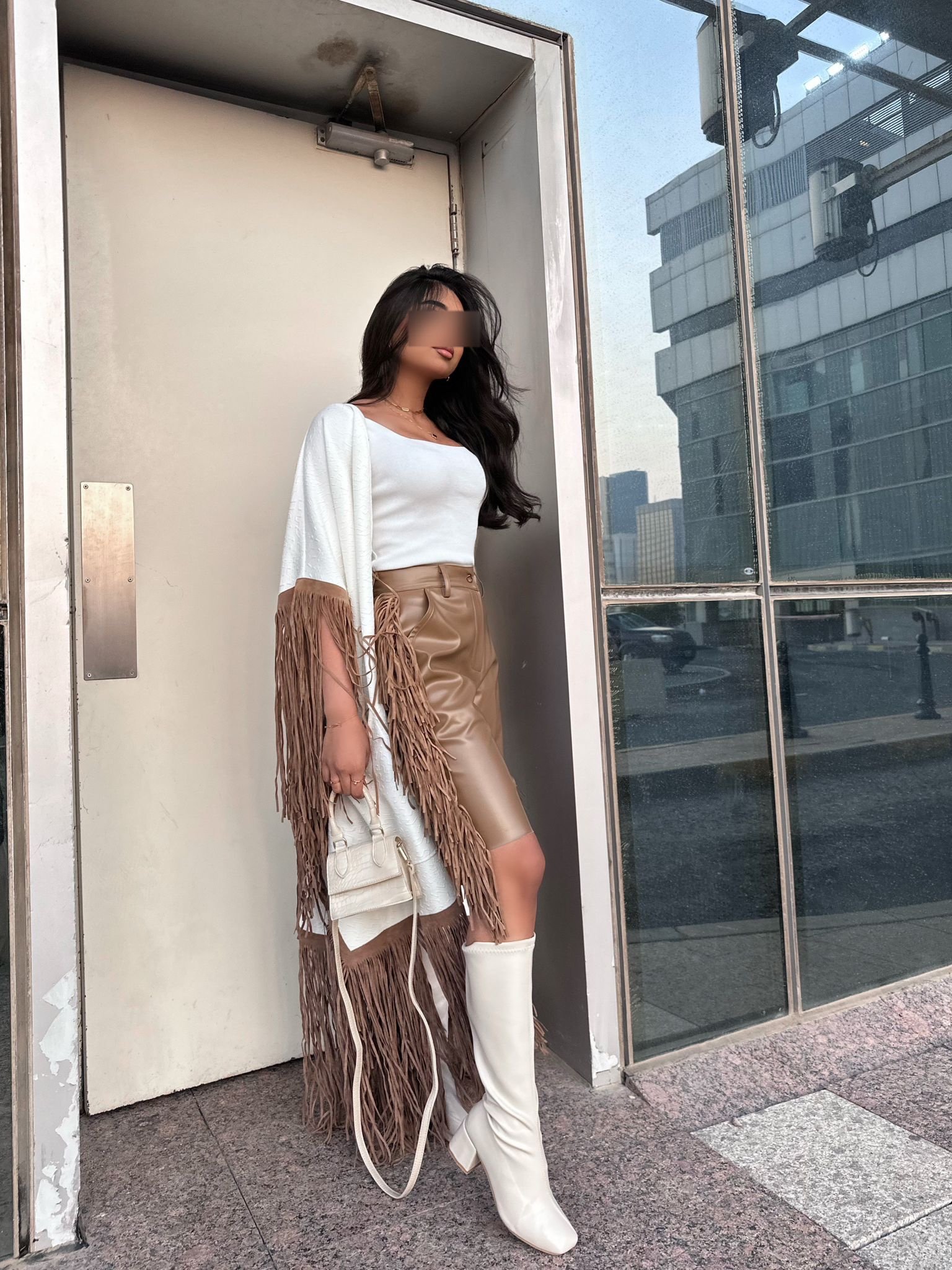 Fringe Bisht (Brown) - Image 2